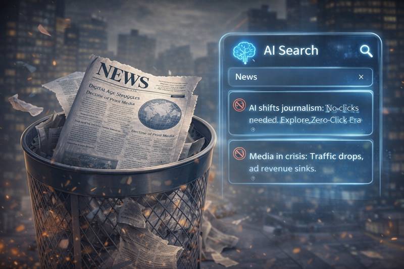 AI 제로클릭 시대 뉴스 미디어 위기와 트래픽 감소