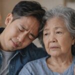 치매 어머니가 아들을 알아보지 못하는 순간의 슬픔과 후회 감정 장면